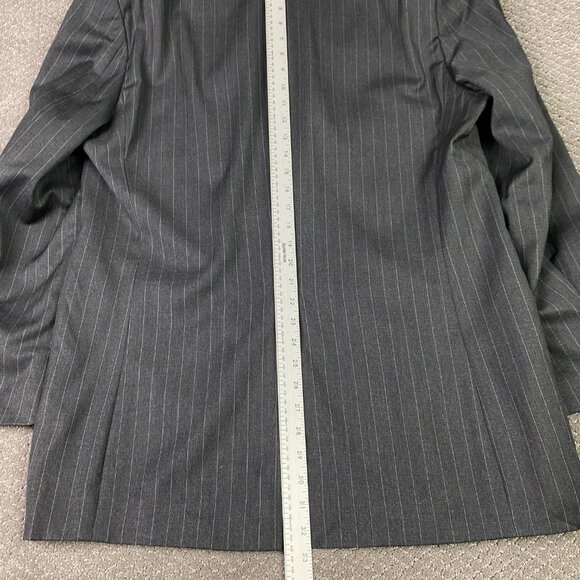 Lauren Ralph Lauren Blazer Sport Coat Men's 42L Gray Pinstripe Wool Long - Picture 14 of 15